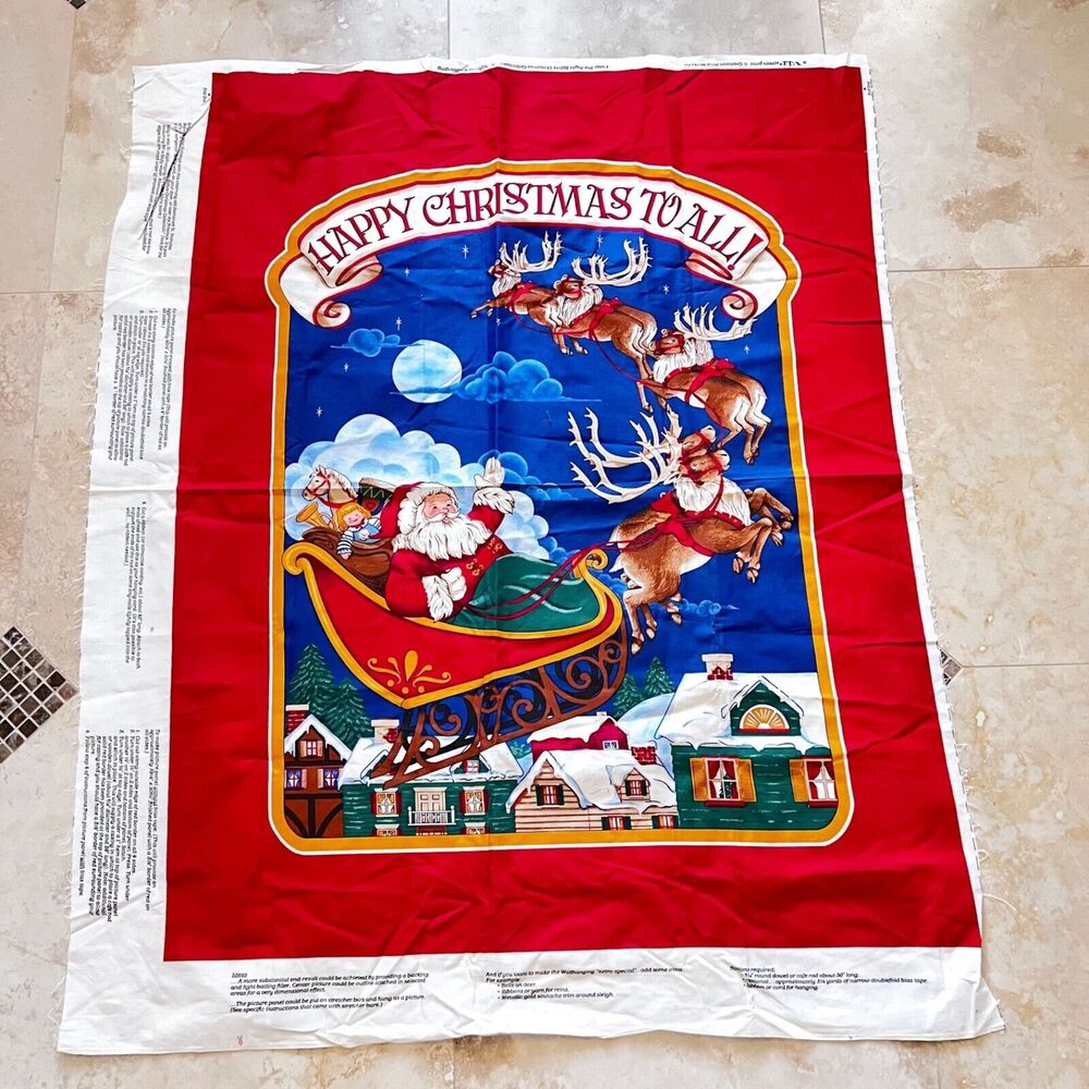 T'was the Night Before Christmas Wall Hanging Fabric Panel Project Makes 40x31